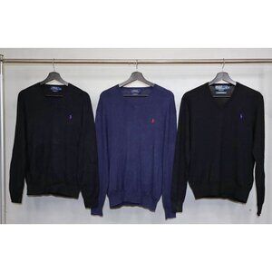 Polo Ralph Lauren Men’s Crewneck Sweater Lot Medium M Color Variety Cotton Knit